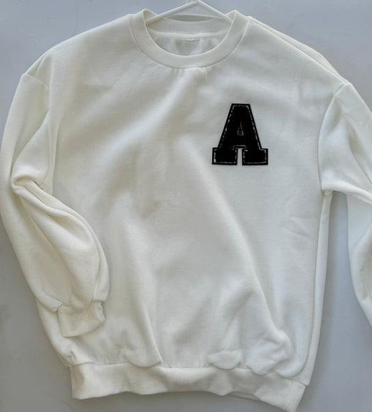 White A pullover sweatshirt